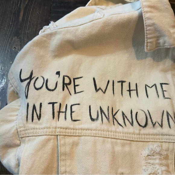 Laney Rene upcycled Cream Denim POL Jacket - Picture 4 of 7